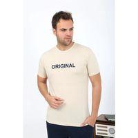 Erkek Kısa Kol Penye Pijama Takımı Krem