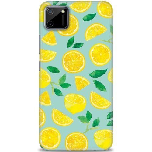 Realme C11 Kılıf HD Baskılı Kılıf - Limon Dilimleri + Tam Ekran Koruyucu