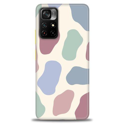 Xiaomi Poco M4 Pro 5G Kılıf HD Baskılı Kılıf - Renkli Benek + Tam Ekran Koruyucu