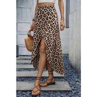 Kadın Yüksek Bel çiçek Desenli önü Asimetrik Detaylı Uzun Süprem Etek