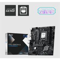 MSI PRO B860M-E DDR5 9066MHZ 1XHDMI 1XDP 2XM.2 USB MATX 1851P(INTEL ULTRA PROCESSORS SERIES 2)