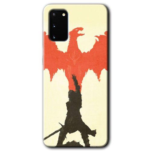 Galaxy S20 Kılıf HD Desen Baskılı Arka Kapak - Dragon Hunter 1 + Kırılmaz Cam