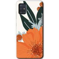 Galaxy A51 Kılıf HD Desen Baskılı Arka Kapak - Portakal Çiçeği