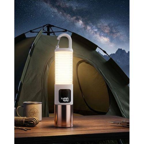 Usb Şarjlı Kamp Feneri Çift Işık Kaynağı 500 Lümen Güç Ekranlı Taşınabilir Led Aydınlatma