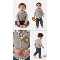 6/24 Ay Triko Yelekli 3 Parça Bebek Takımı