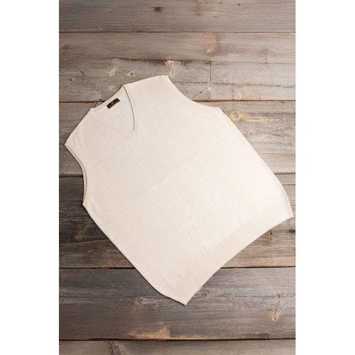 V Yaka Battal (Büyük Boy) Yünlü Kolsuz Triko Süveter