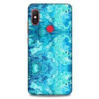 Mermer Desenli (36) Tema Glitter Kılıf Deniz Mavisi Xiaomi Mi A2 Lite Kılıf