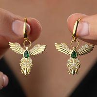 Gümüş Anka Kuşu Figürlü Gold Kadın Küpe