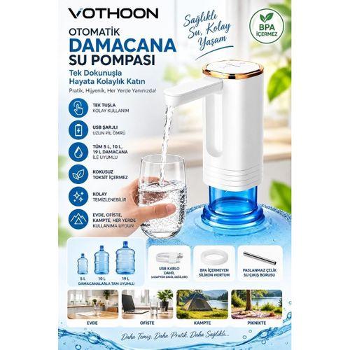 Şarjlı Taşınabilir Otomatik Damacana Su Pompası Katlanabılır Tasarım 800 Mah Bataryalı