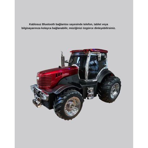 Bluetooth Nostaljik Traktör Hoparlör Led Işıklı 12w Güçlü Ses