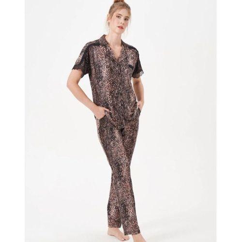 Pjs 29068 Kadın Kısa Kollu Düğmeli Pijama Takım