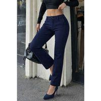 Kadın Düşük Bel Cepli Dar Paça Atlas Pantolon