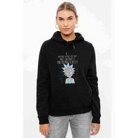 Rick And Morty Mathematically Baskılı Siyah Kadın Kapşonlu Sweashirt