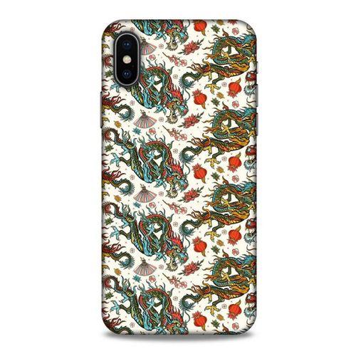 Apple Iphone X Kılıf Dragons (20) Koruyucu Kılıf Ejderha Japon