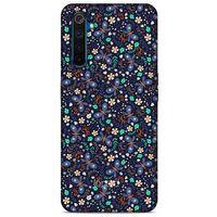 Oppo Realme 6 Pro Kılıf Kelebek Etkisi (8) Baskılı Kılıf Turkuaz Beyaz