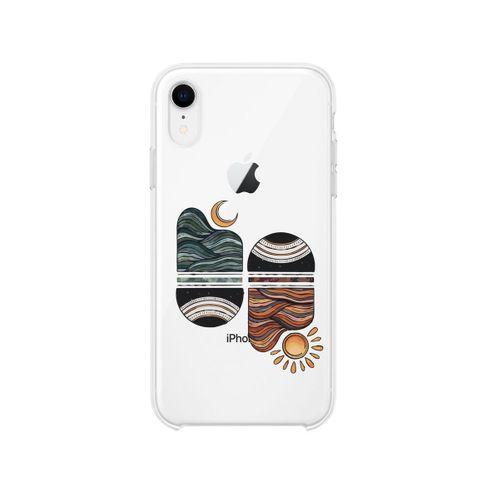iPhone XR Sunset Wave Premium Şeffaf Telefon Kılıfı