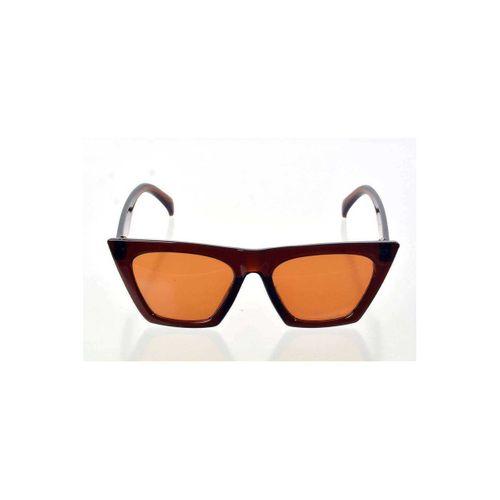 Kahverengi Çerçeve Cat Eye Kadın Güneş Gözlüğü - Moda Gözlük