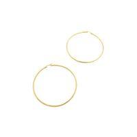 Çelik Halka Küpe -7 cm - Altın