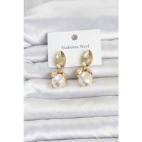 316L Çelik Gold Renk Çiçek Model Kadın Küpe