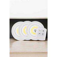 Spot Lamba Led Işık 3'lü Uzaktan Kumandalı Pilli Yapışkanlı Kablosuz