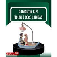 El Ele Tutuşan Çift Figürlü Dekoratif Gece Lambası Romantik Tasarım