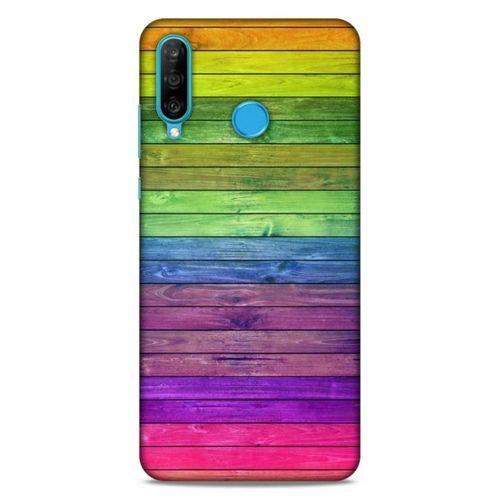 Lopard Huawei P30 Lite Uyumlu Kılıf Wood'X (26) Tpu Silikon Kılıf Desenli