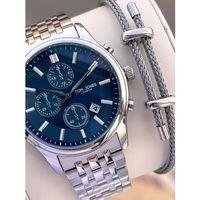 Tom Jones Bileklik Hediyeli Çelik Kordon 3 Atm Suya Dayanıklı 2 Yıl Garantili Erkek Kol Saati 10080.3