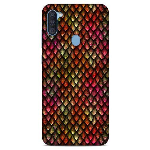 Samsung Galaxy A11 Kılıf Dragons (8) Baskılı Kılıf Ejderha Deri Pembe