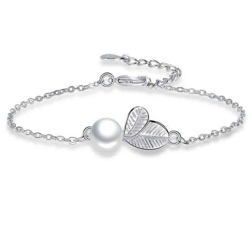 Modasteps 925 Ayar Yüksek Kalite Zirkon Çiçek İnci Bileklik