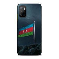 Xiaomi Poco M3 Pro Uyumlu Kılıf Azarbaijan (27) Tasarımlı Kılıf Mavi Beyaz