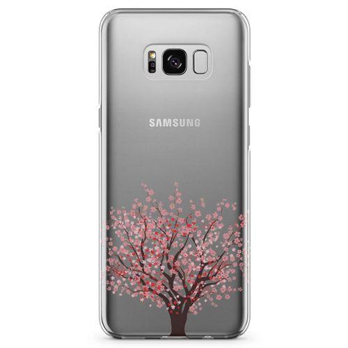 Samsung Galaxy S8 Plus Kılıf Kiraz Tomurcuk Arka Kapak Koruma Desenli Full Koruyucu