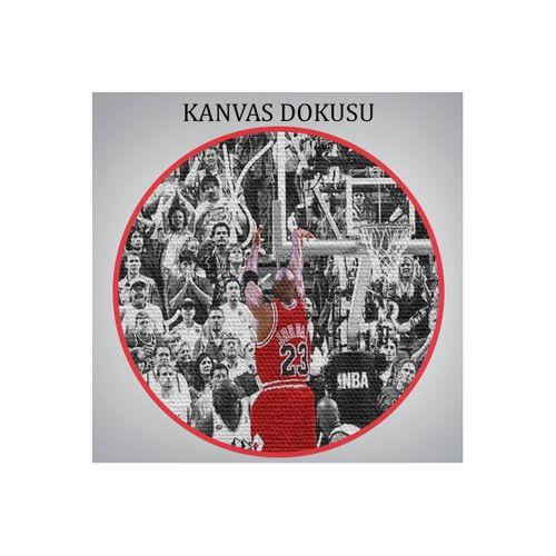Michael Jordan Üçlük Şutu Kanvas Duvar Tablosu-5139