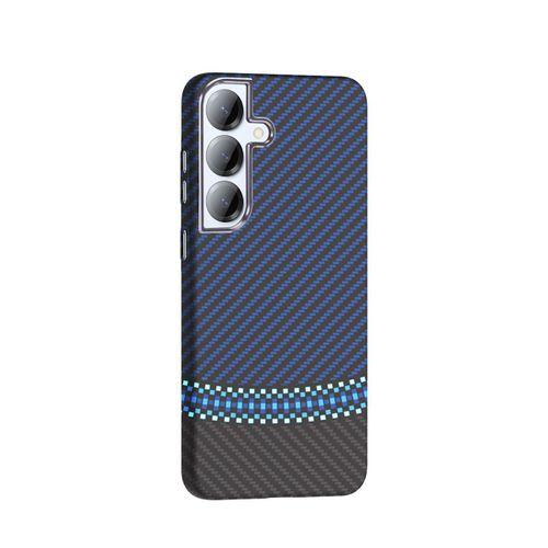 Galaxy S25 Kılıf M-safe Şarj Özellikli Karbon Fiber Görünümlü Zore Gros Kapak