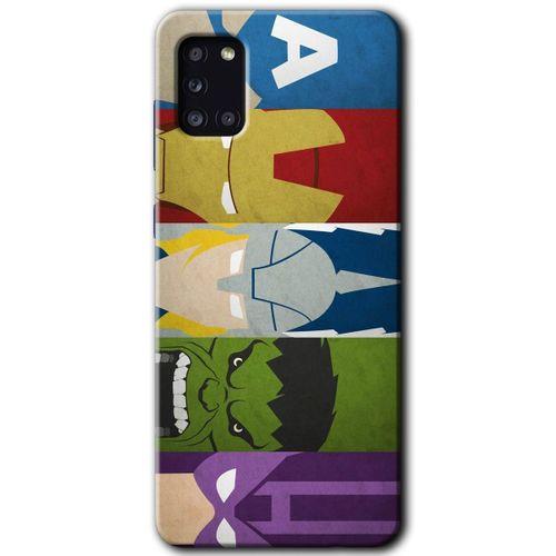 Potkal Hediye Fabrikası Samsung Galaxy A31 HD Baskılı Kılıf + 9D Tam Ekran Koruyucu - Avengers-1