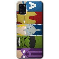 Potkal Hediye Fabrikası Samsung Galaxy A31 HD Baskılı Kılıf + 9D Tam Ekran Koruyucu - Avengers-1