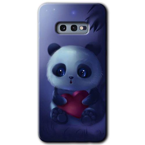 Samsung Galaxy S10e HD Baskılı Kılıf + 9D Tam Ekran Koruyucu - Bebek Panda
