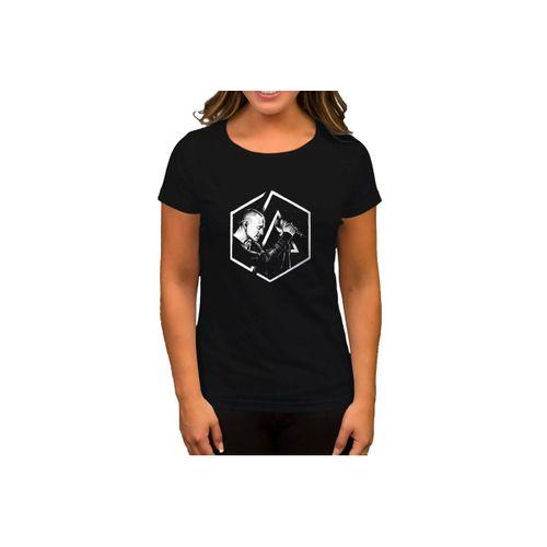 Linkin Park Chester Logo Siyah Kadın Tişört