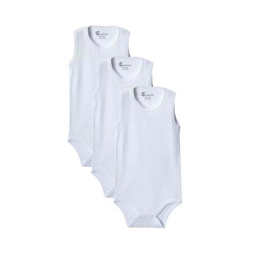 Beyaz Askılı Body Zıbın 2-7 YAŞ Çocuklar İçin (3 ADET) Alttan Çıtçıtlı Özel Gereksinimli-D