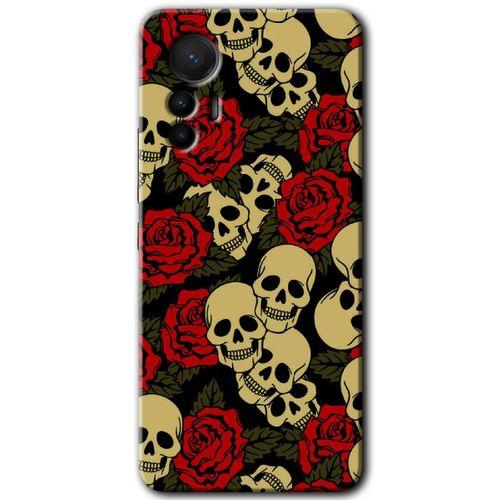 Xiaomi Mi 12 Lite HD Baskılı Kılıf + 9D Tam Ekran Koruyucu - Kurukafa Aşk