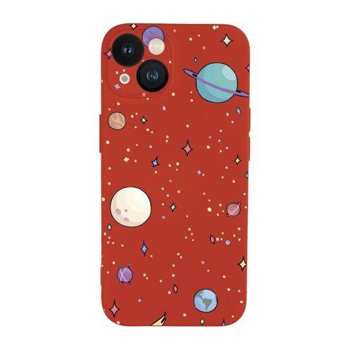 iPhone 13 Uyumlu Gezegenler Desenli Kamera Lens Korumalı Darbe Emici Silikonlu Lansman Kılıf