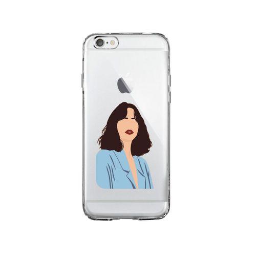 iPhone 6 Mavi Gömlekli Desenli Premium Şeffaf Silikon Kılıf