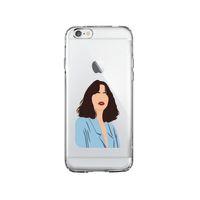 iPhone 6 Mavi Gömlekli Desenli Premium Şeffaf Silikon Kılıf