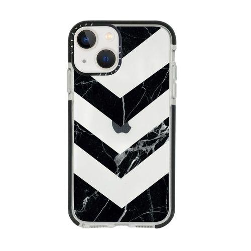 iPhone 13 Mermer Üçgen Casetify Darbe Emci Silikonlu Telefon Kılıfı
