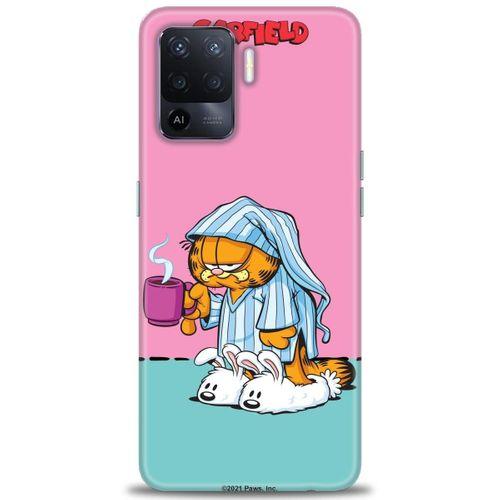 Oppo Reno 5 Lite Kılıf HD Baskılı Kılıf - Garfield + Tam Ekran Koruyucu