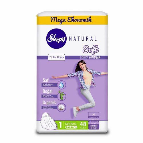 Sleepy Natural Soft Ekstra Yumuşak Hijyenik Ped Normal 48'li