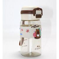 Kapibara (capybara) Desenli Silikon Kılıflı Çocuk Matarası Alk4652