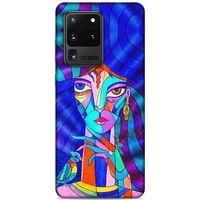 Lopard Samsung Galaxy S20 Ultra Uyumlu Kılıf Sürreal Yüzler ♀ (45) Liquid Air Kılıf Baskılı