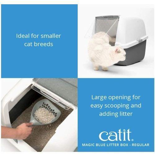 Catit Kapalı Kedi Tuvalet Kabini Gri
