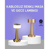Touch Gece Lambası Dokunmatik Kontrol, Kablosuz Kullanım, Metal Gövde