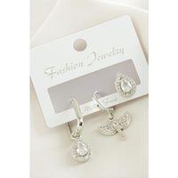 3 Adet Damla Zirkon Taşlı Küpe